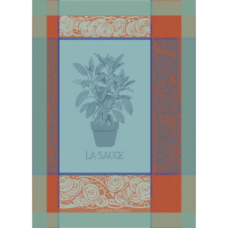 La Sauge Givre 100% Cotton Jacquard Kitchen Towel 22"x31"
