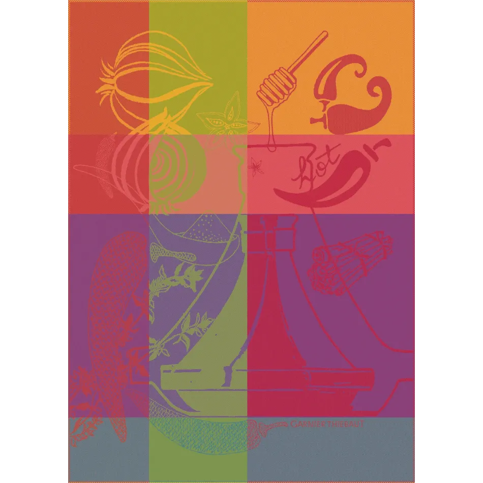 Tajine Hot Epices 100% Cotton Jacquard Kitchen Towel 22"x31"