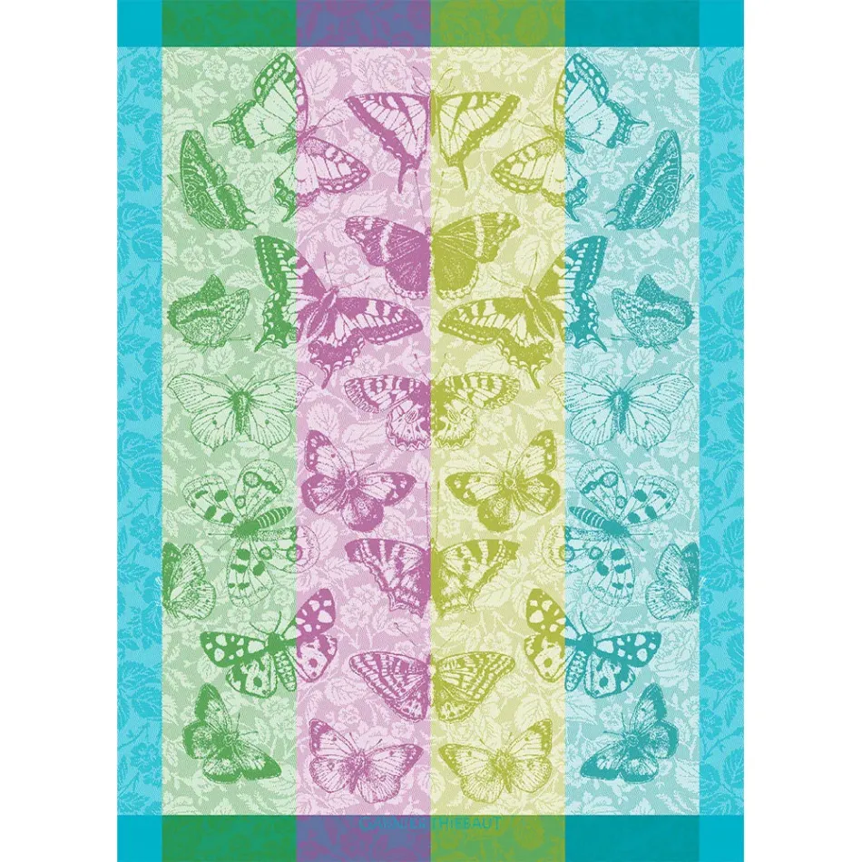 Beaux Papillons Aquatique Kitchen Towel 22"x31"
