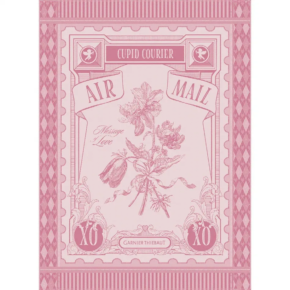 Cupid Courier Rose Kitchen Towel 22"x30"
