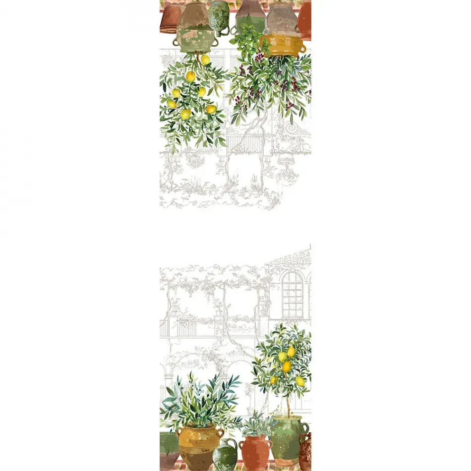 Jardin Provencal Olive Tablerunner 20"x61"