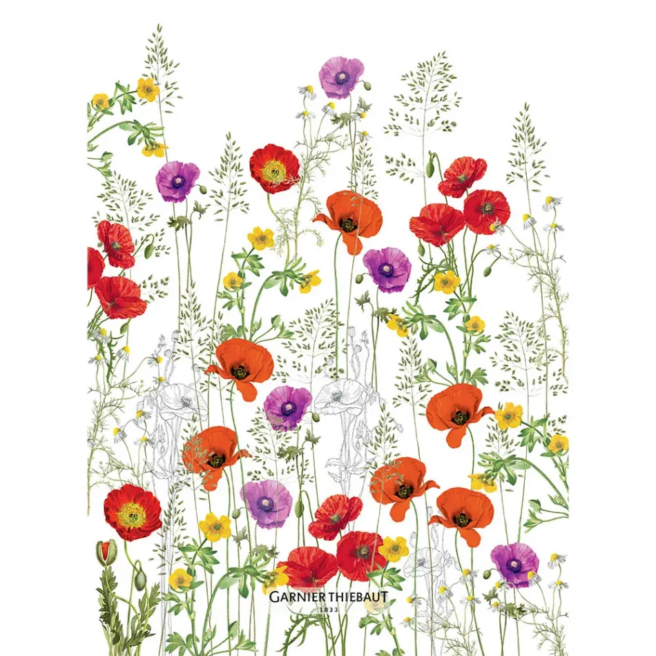 Les Coquelicots Violet Kitchen Towel 20"x28"
