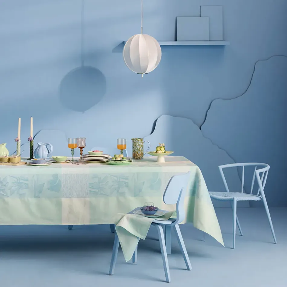 Mille Iris D'Eau Aqua Table Linens