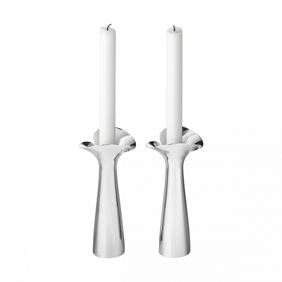 Bloom Botanica Candleholder Stainless Steel, Set Of Two