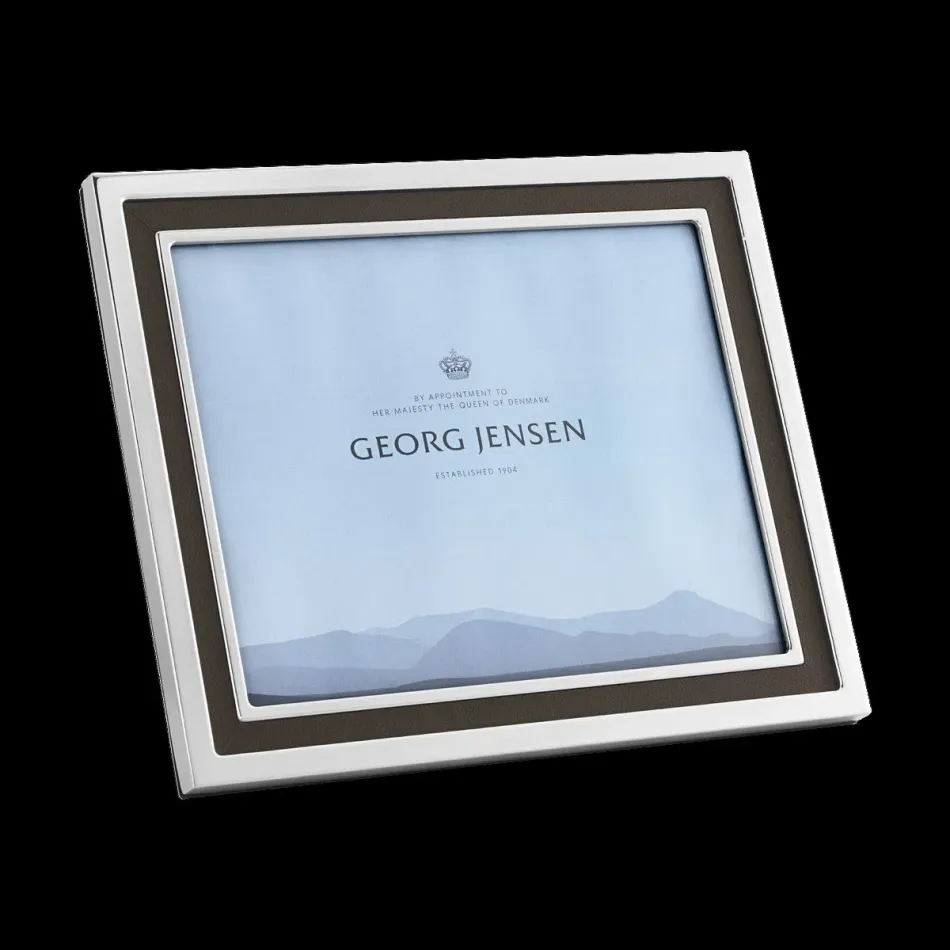Manhattan Picture Frame 8"X10" Leather & Steel