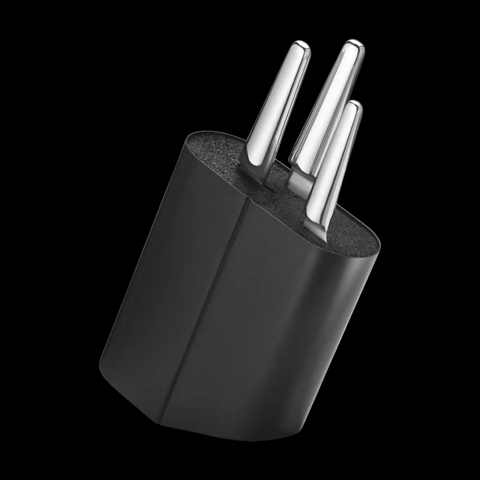 Alfredo Black Stainless Steel Knife Stand