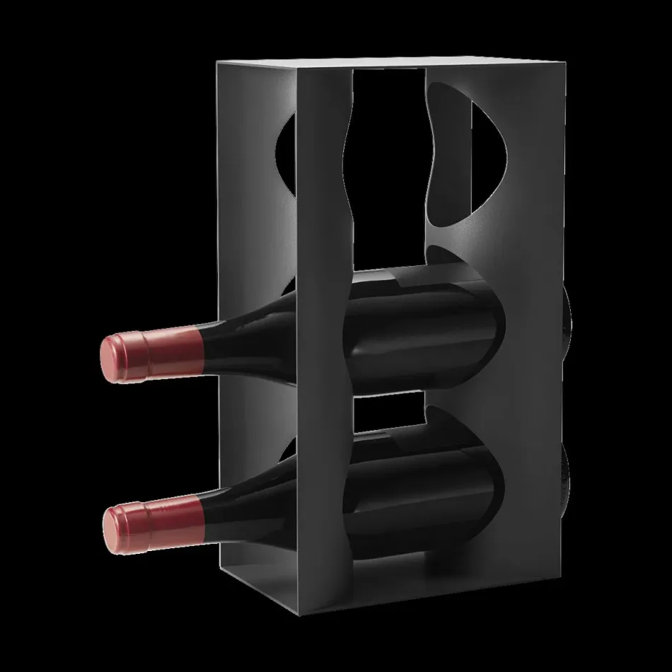 Alfredo Wine Rack, Steel, Midnight Black