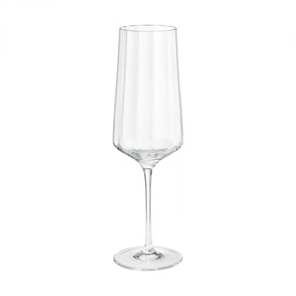 Bernadotte Champagne Flute Glass Crystalline 9.1 Oz 6-Pc