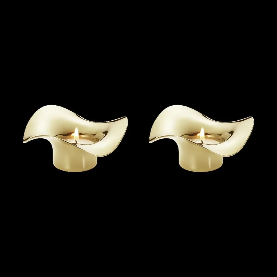 Cobra Tealight SS, Gold Pvd, 2 Pcs