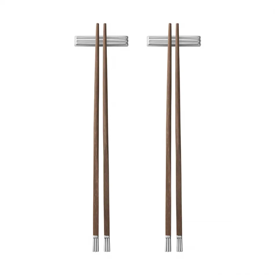 Bernadotte Chopsticks with Rest 2 sets Stainless Steel & Ceylon Iron