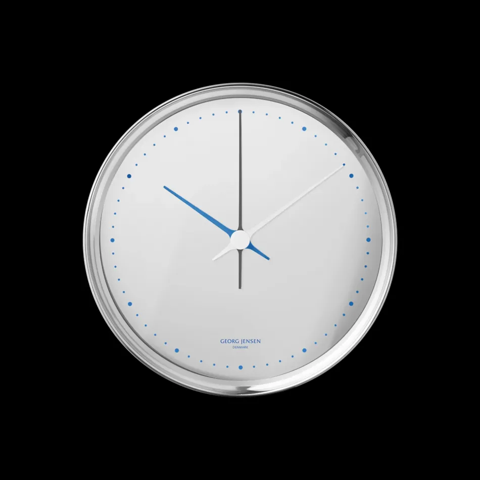 Henning Koppel Mirror Echo Stainelss Steel Wall Clock 22Cm