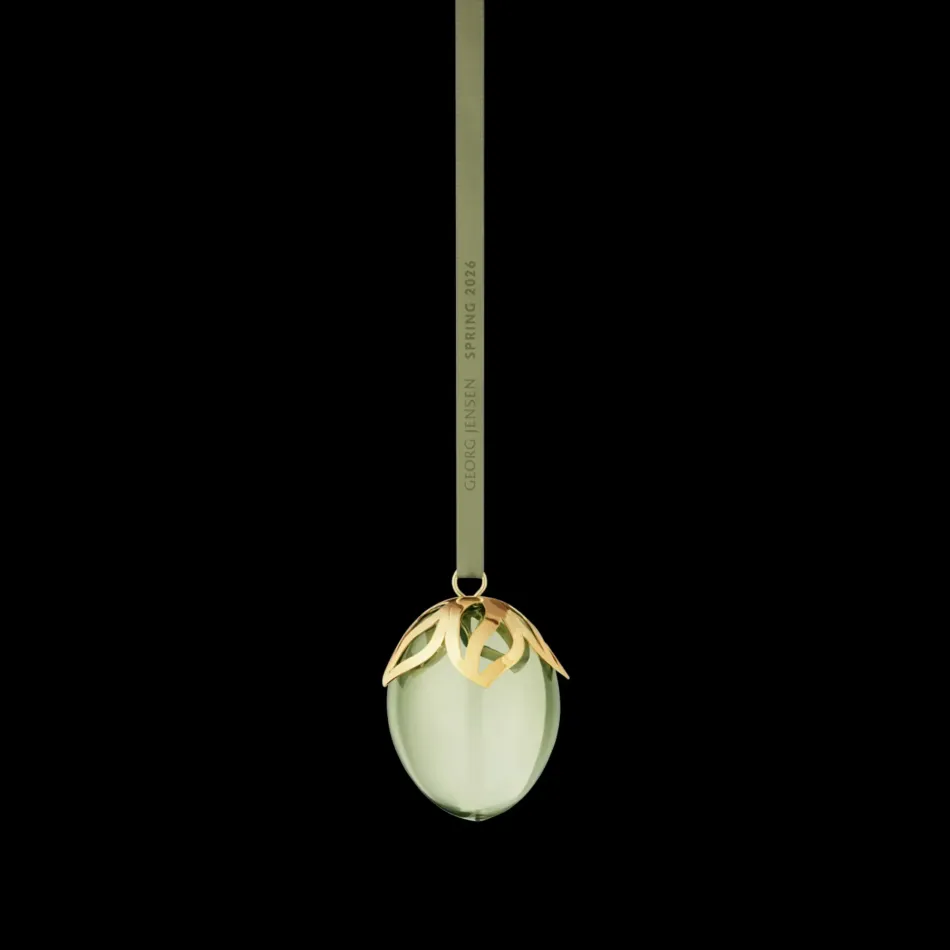 Spring 2026 18Kt Gold Plated Stainless Steel Glass Egg