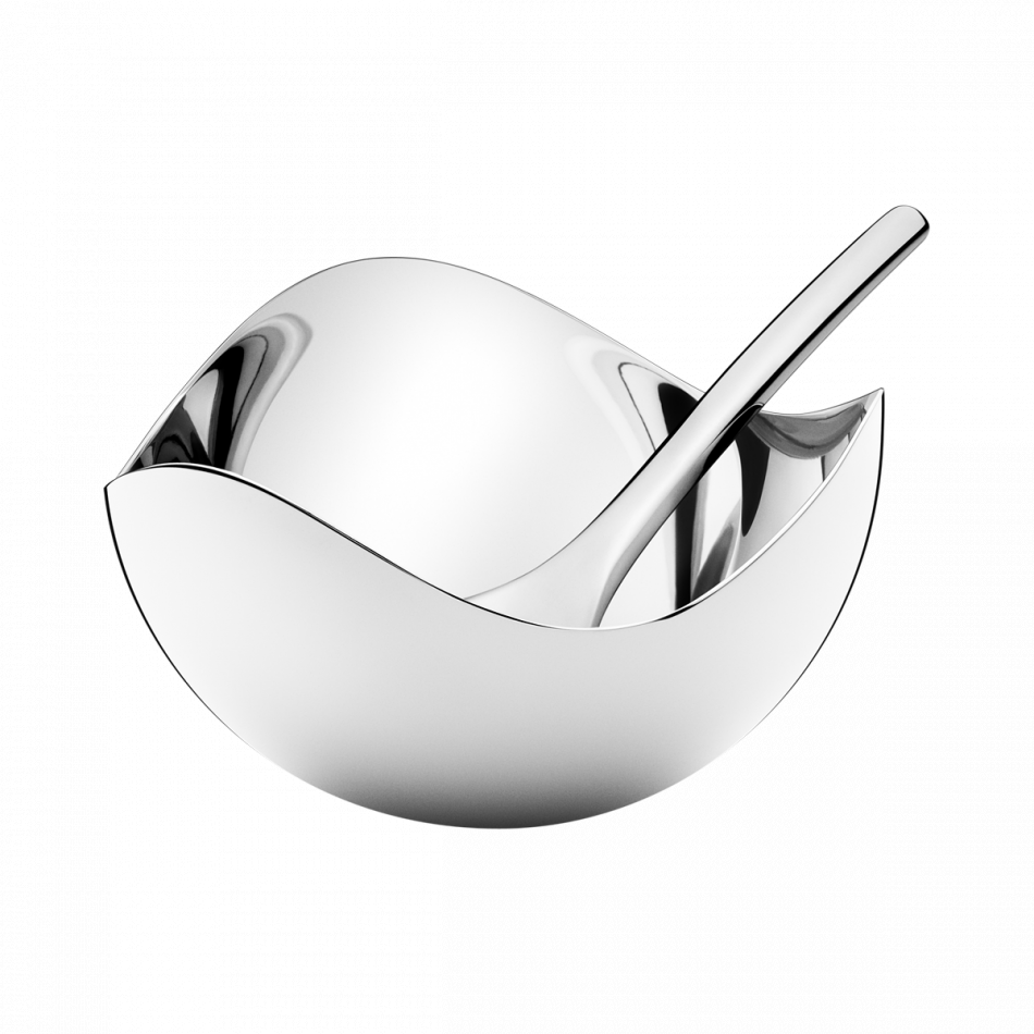 Bloom Salt Cellar & Spoon, Stainless Steel