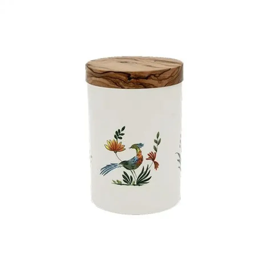 Oiseaux De Paradis Storage Jar, Large 3 1/4" Dia- 5 1/8 H