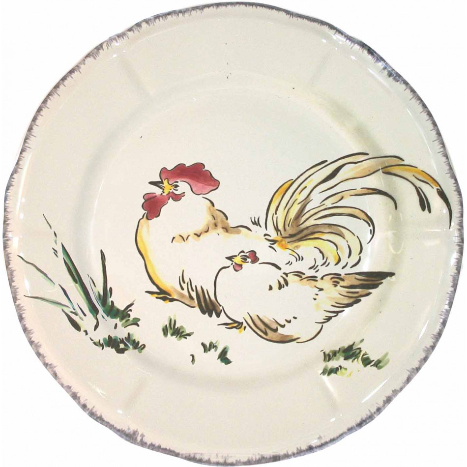 Grands Oiseaux Dessert Plate Nagasaki Rooster 9 1/4" Dia