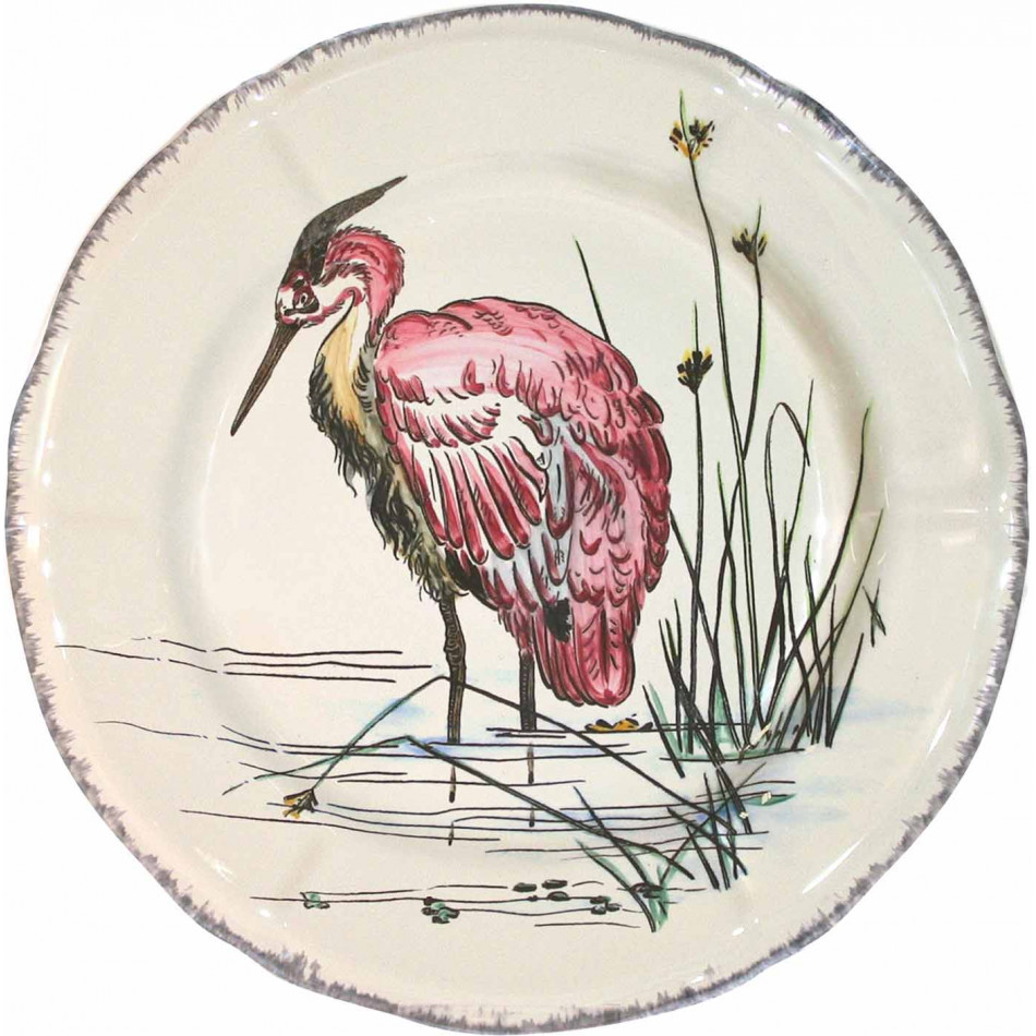 Grands Oiseaux Luncheon Plate Heron 10 1/4" Dia