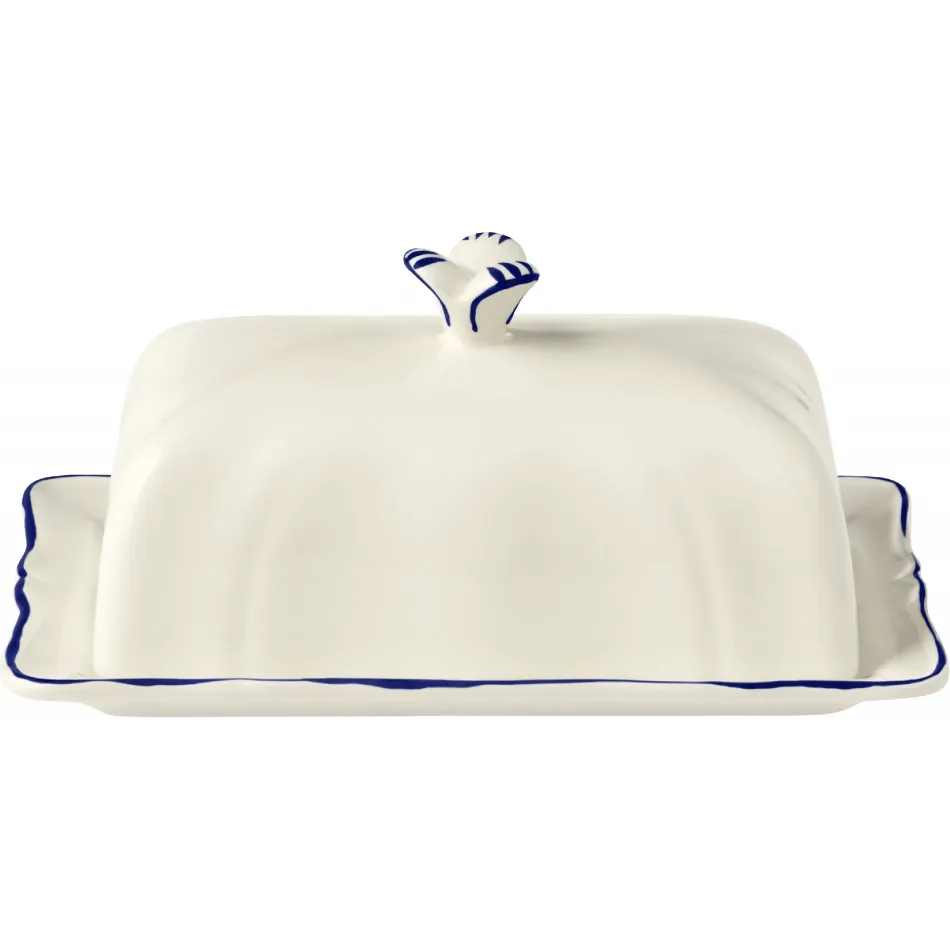 Filet Cobalt Butter Dish 7" x 5 5/16" - 3" H