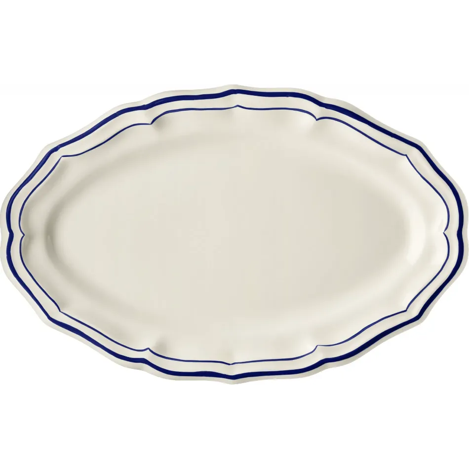 Filet Cobalt Oval Platter 16" Dia