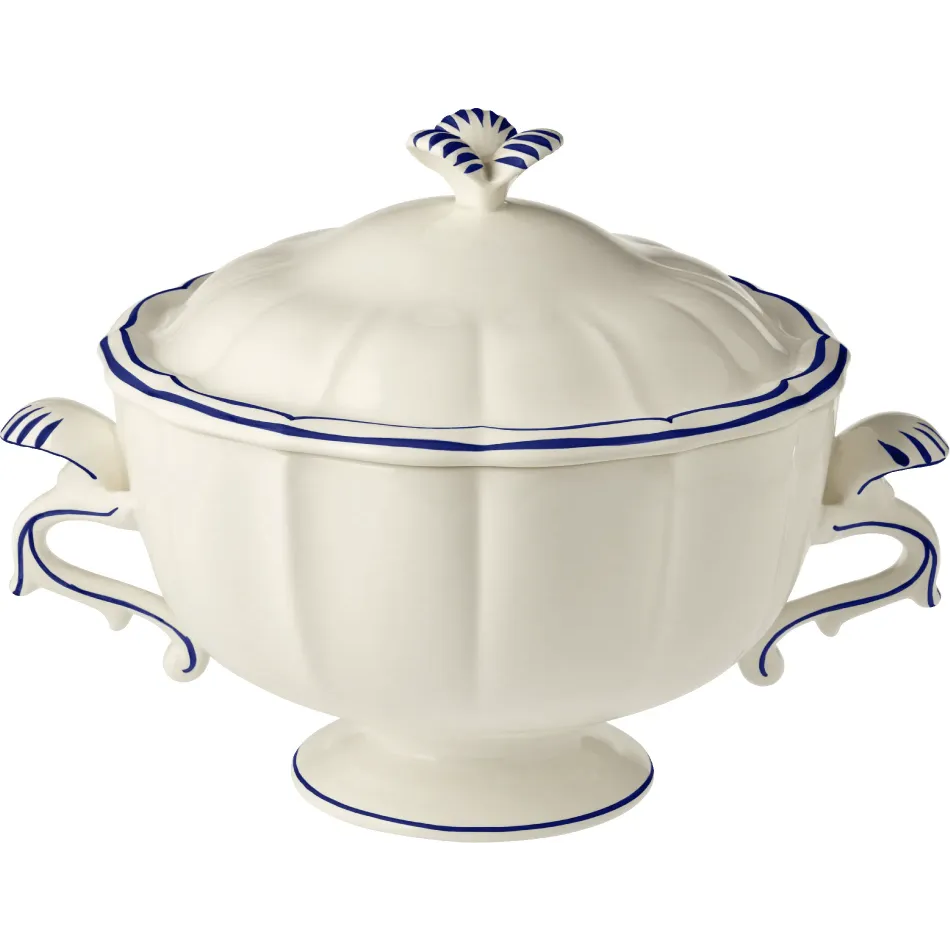 Filet Cobalt Soup Tureen 1 Gallon/135 Oz