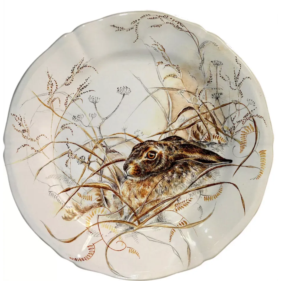 Sologne Dessert Plate Hare 9 1/4" Dia