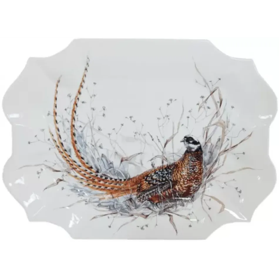 Sologne Serving Platter, Pheasant 17 3/4" x 14 3/16"