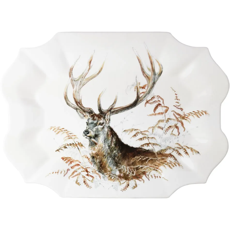 Sologne Serving Platter, Stag 11 5/8" x 10 7/16"