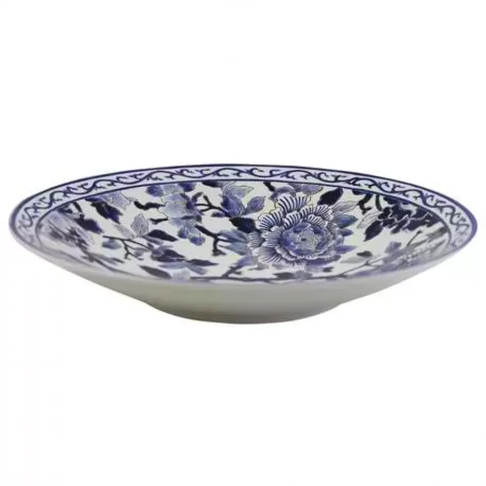 Pivoines Bleues Trevise Bowl 12 3/16" Dia - 46 2/3 Oz