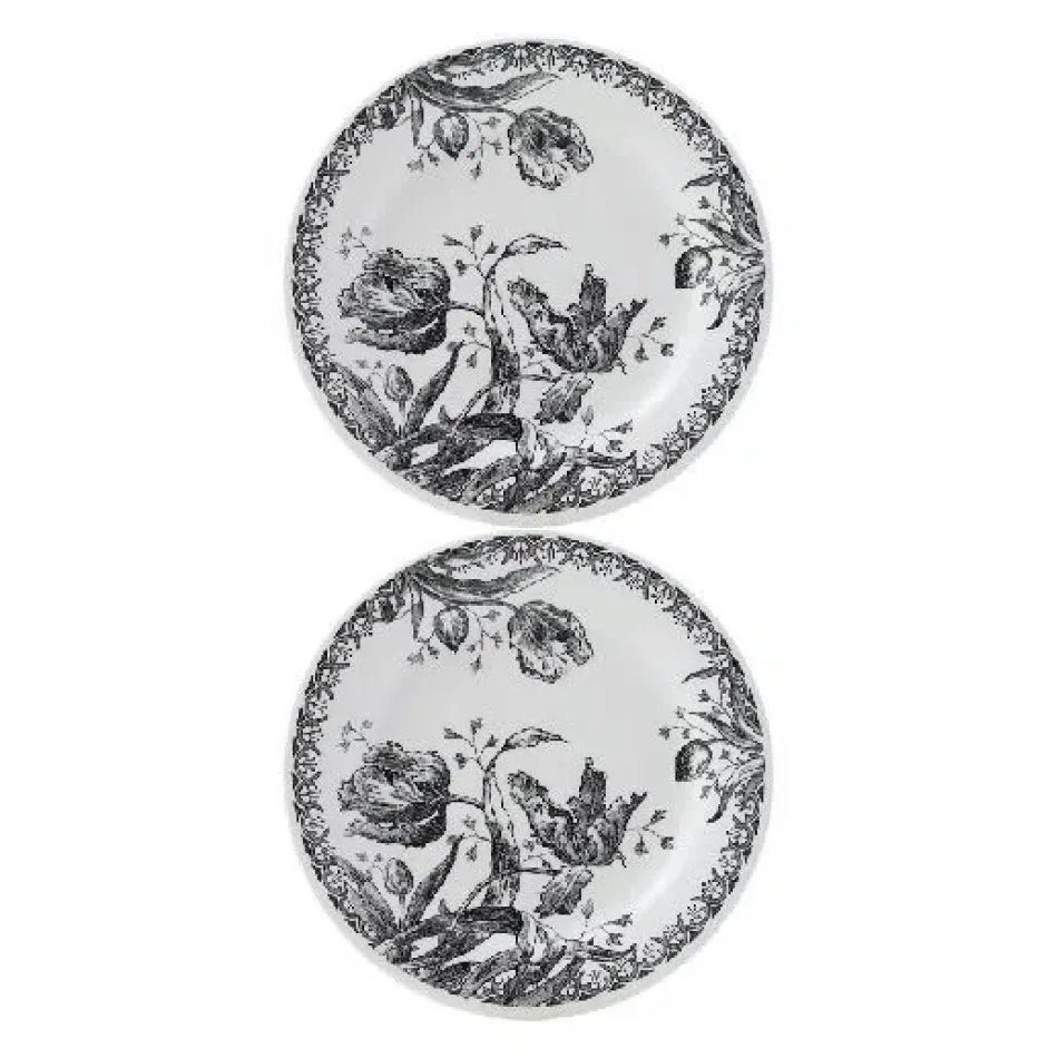 Tulipes Noires Coasters 5 1/16" Dia, Set of 2