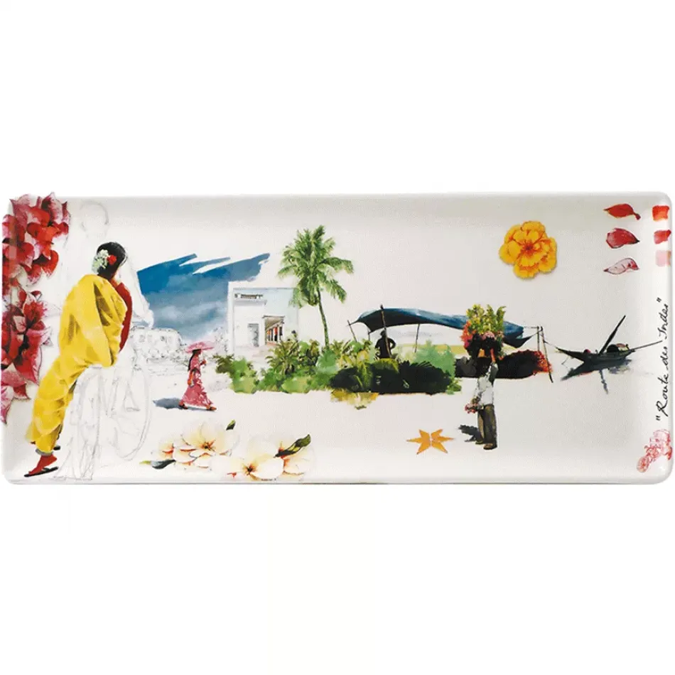 Route Des Indes Oblong Serving Tray 14 3/16 x 6 1/8"