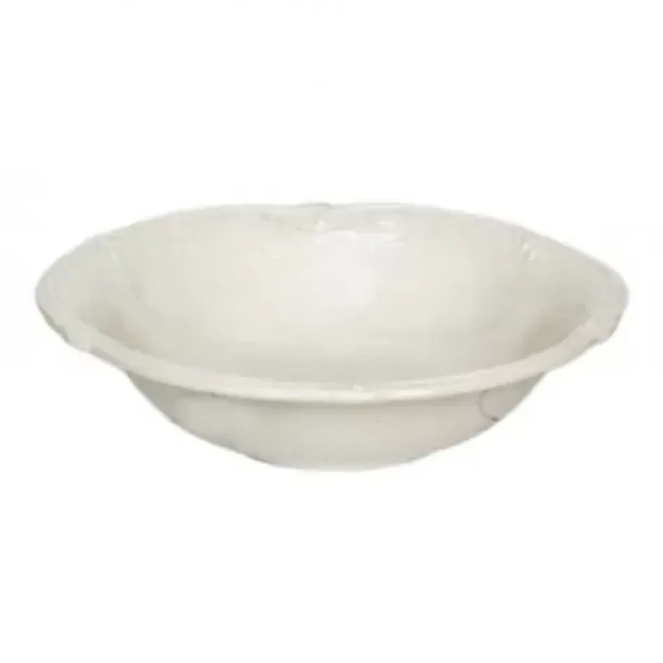 Rocaille White Cereal Bowls XL 7 1/16" Dia-15 Oz-H 2 3/8", Set of 2