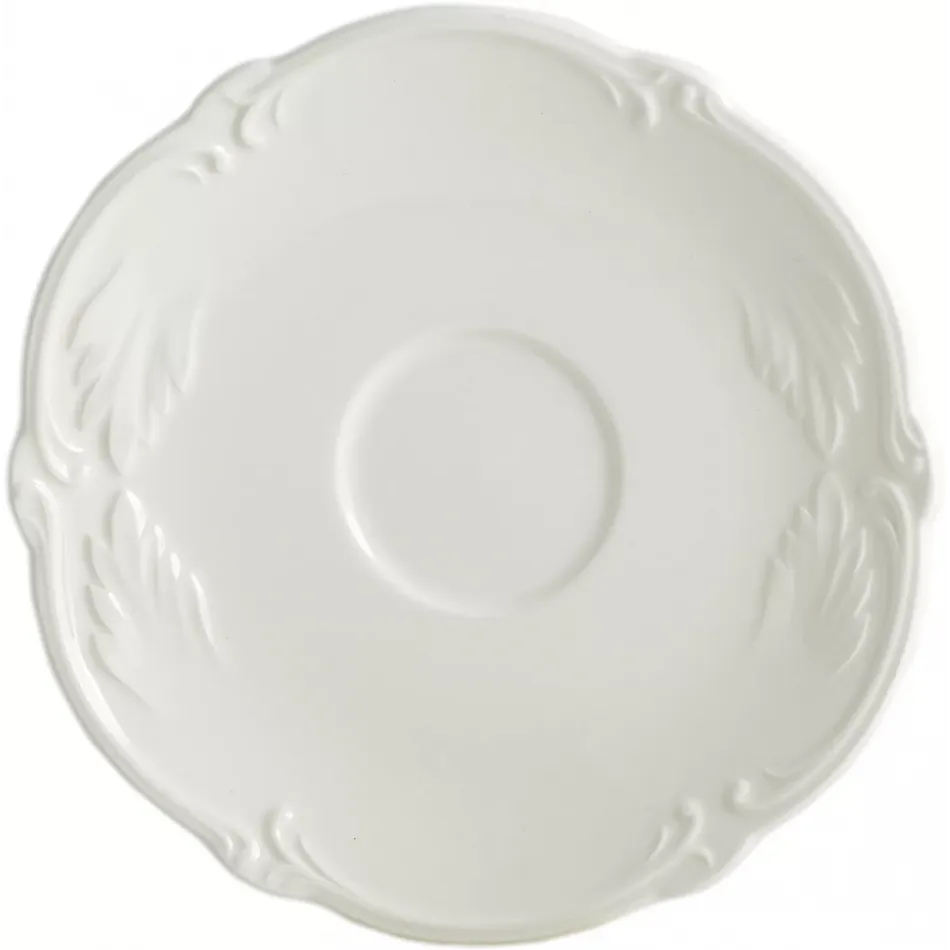 Rocaille Blanc Breakfast Saucer 7 1/16" Dia-10 Oz-H 1 7/8"