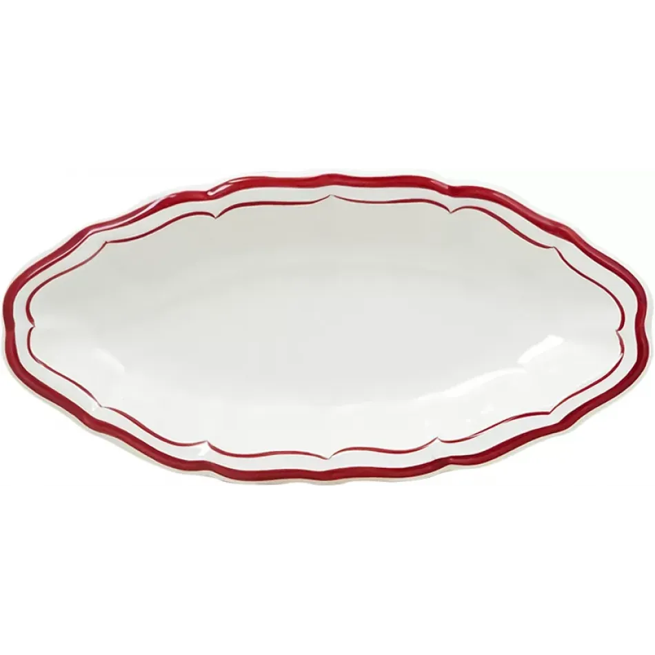 Filet Rouge Pickle Dish 9" Long