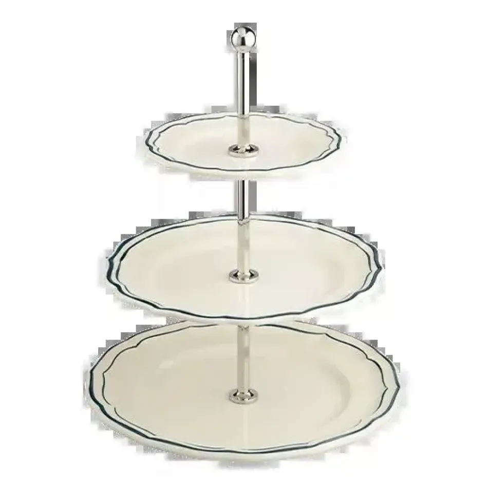 Filet Acapulco Three-Tier Cake Stand 10 13/16" Dia - 11 13/16" H