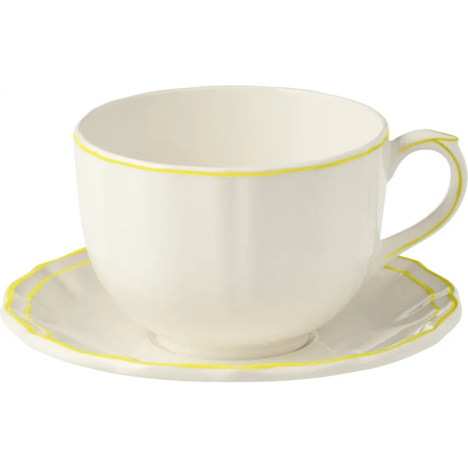 Filet Citron Jumbo Cup & Saucer 15 1/4 Oz - 7 1/2" Dia