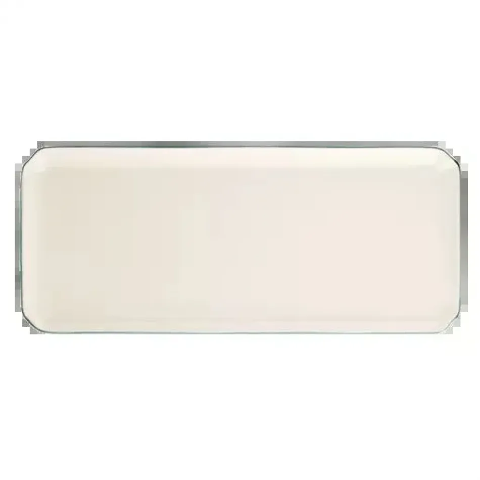 Filet Celadon Oblong Serving Tray 14 3/16 X 6 1/8"