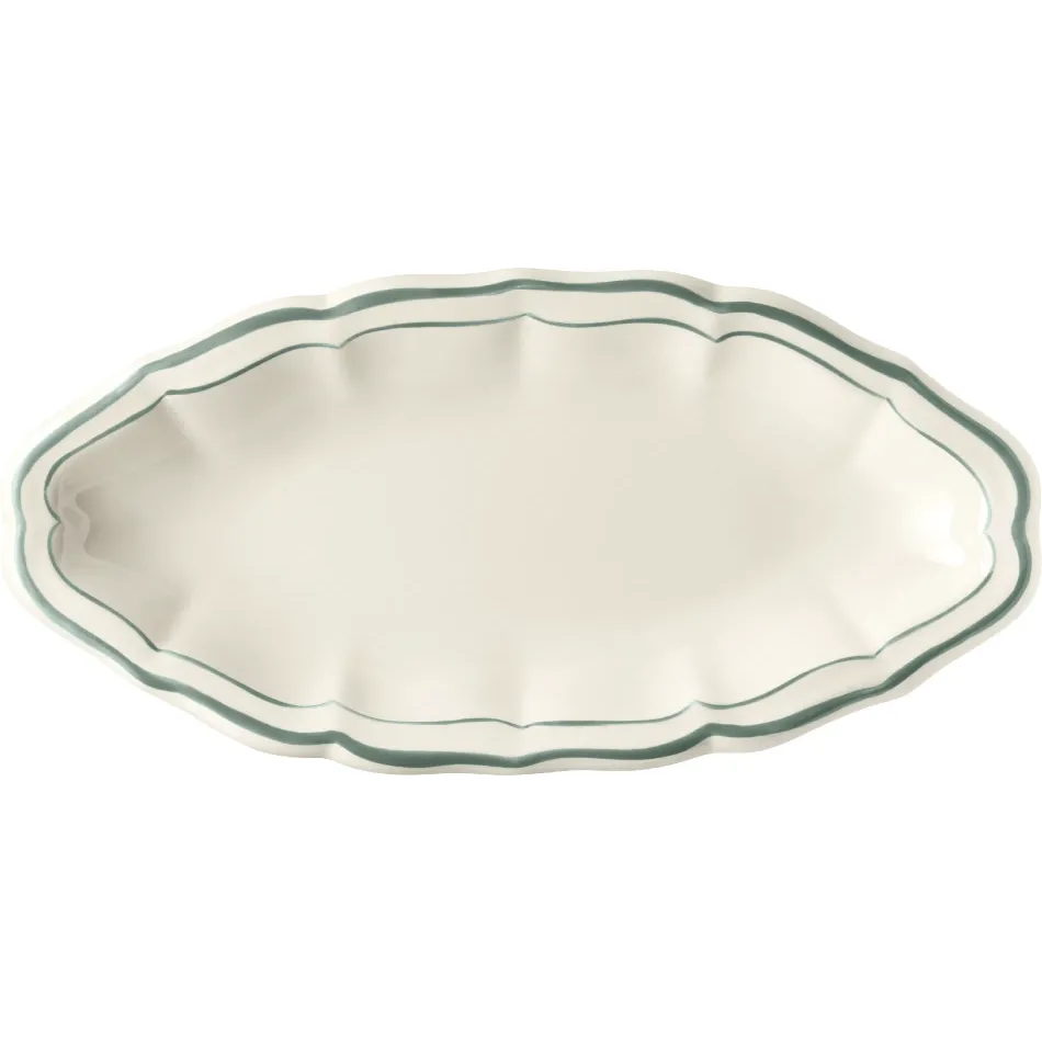 Filet Earth Grey Pickle Dish 9" Long