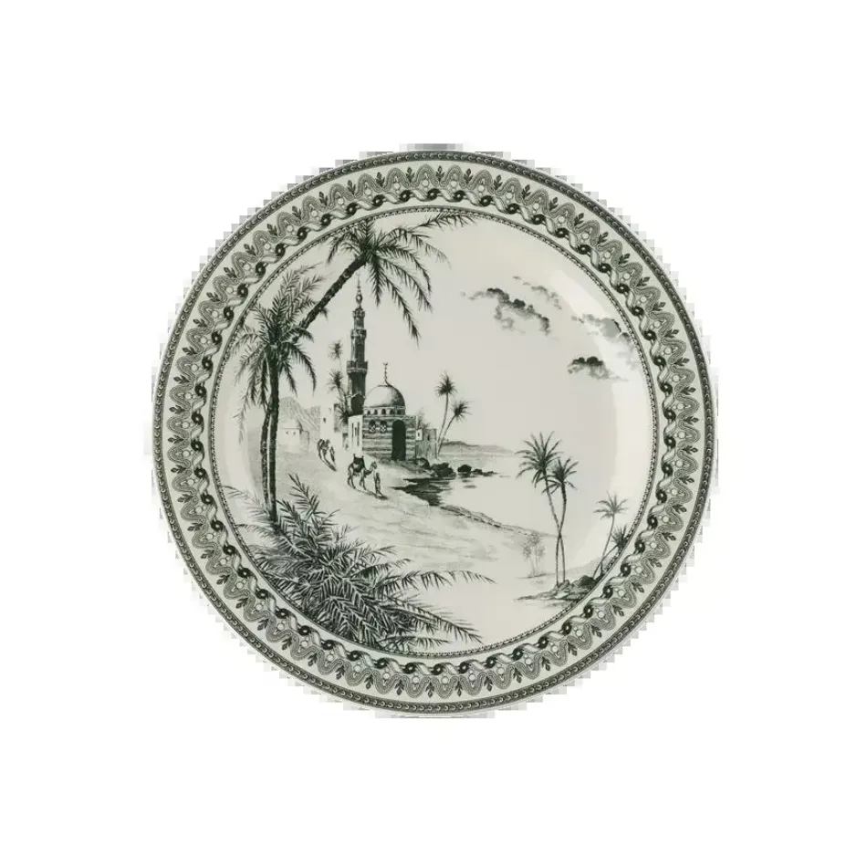 Les Depareillees Green Canape Plates 6 1/2" dia