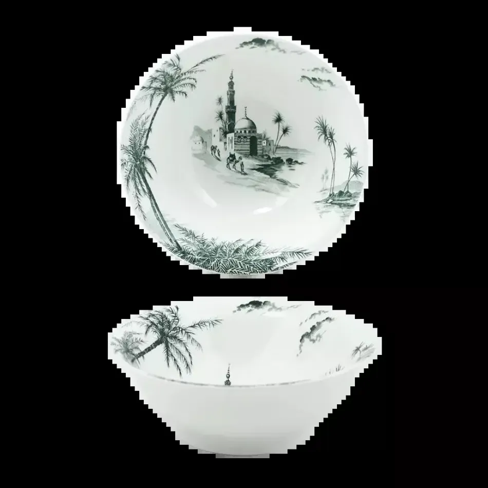 Les Depareillees Green Cereal Bowls 7" dia - 10 oz