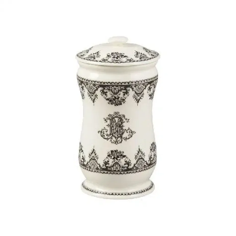 Monogrammed (Bathroom Accessories) Pharmacy Jar, Small 2 19/32" Dia - 3 3/32" H