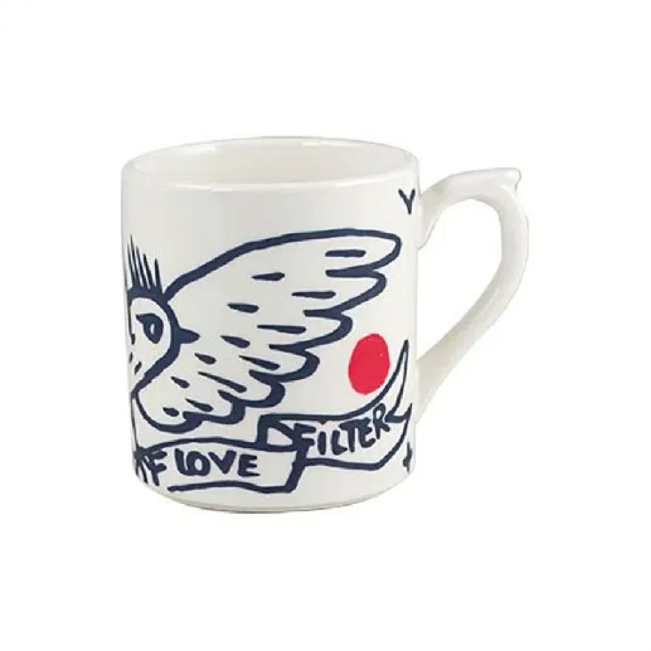 Archipel Sentimental Mug Bird 8 5/8 Oz - 3 3/4 H