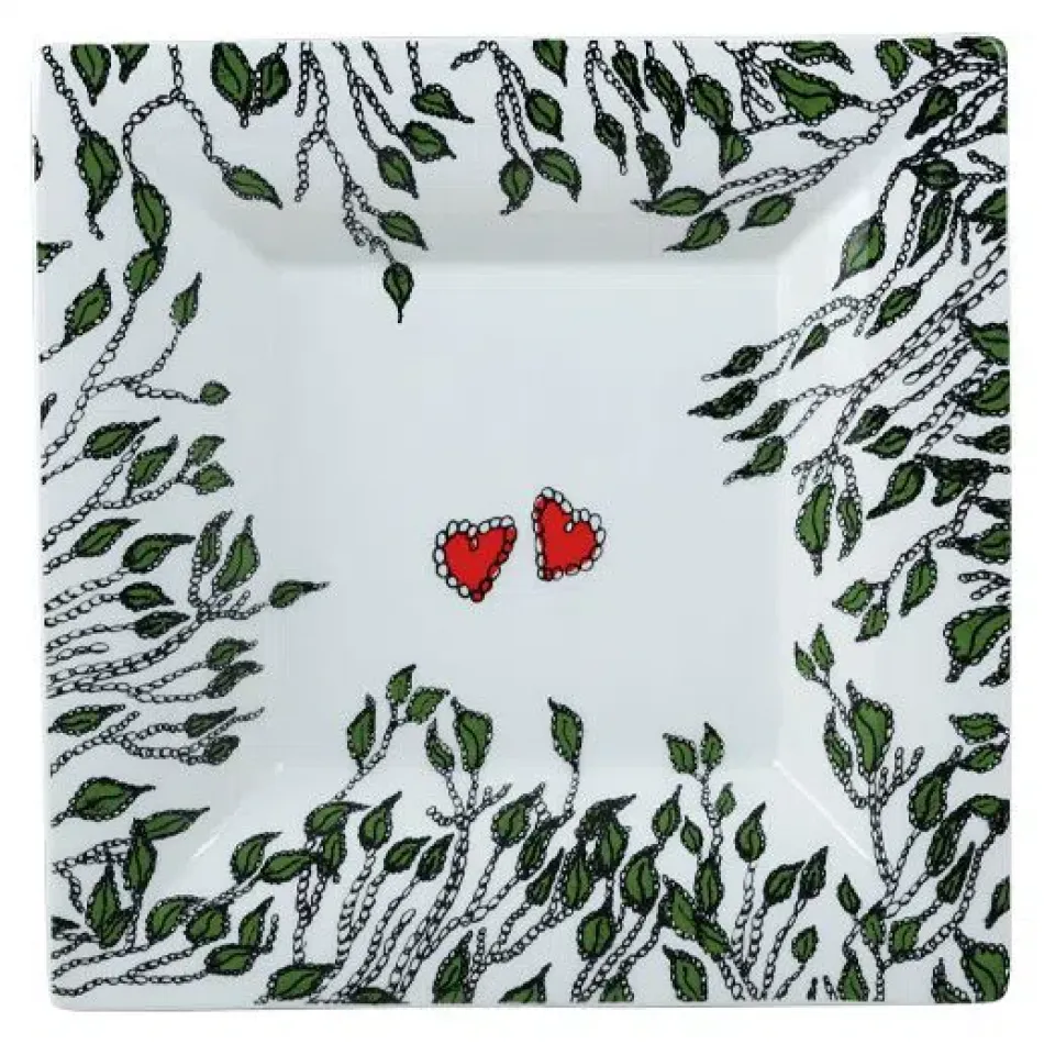 La Prestic Ouiston Square Candy Tray XL, Heart 8 3/4" Sq