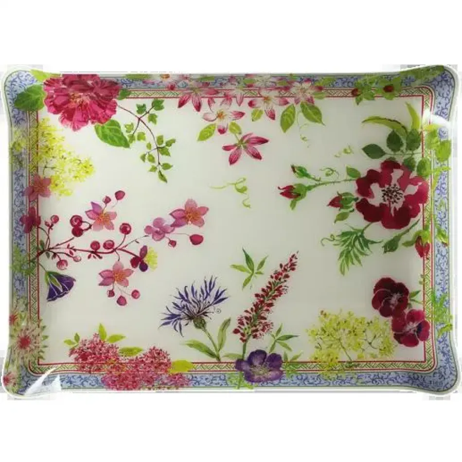 Millefleurs Acrylic Serving Tray, Large 18 1/4" x 14 5/16"