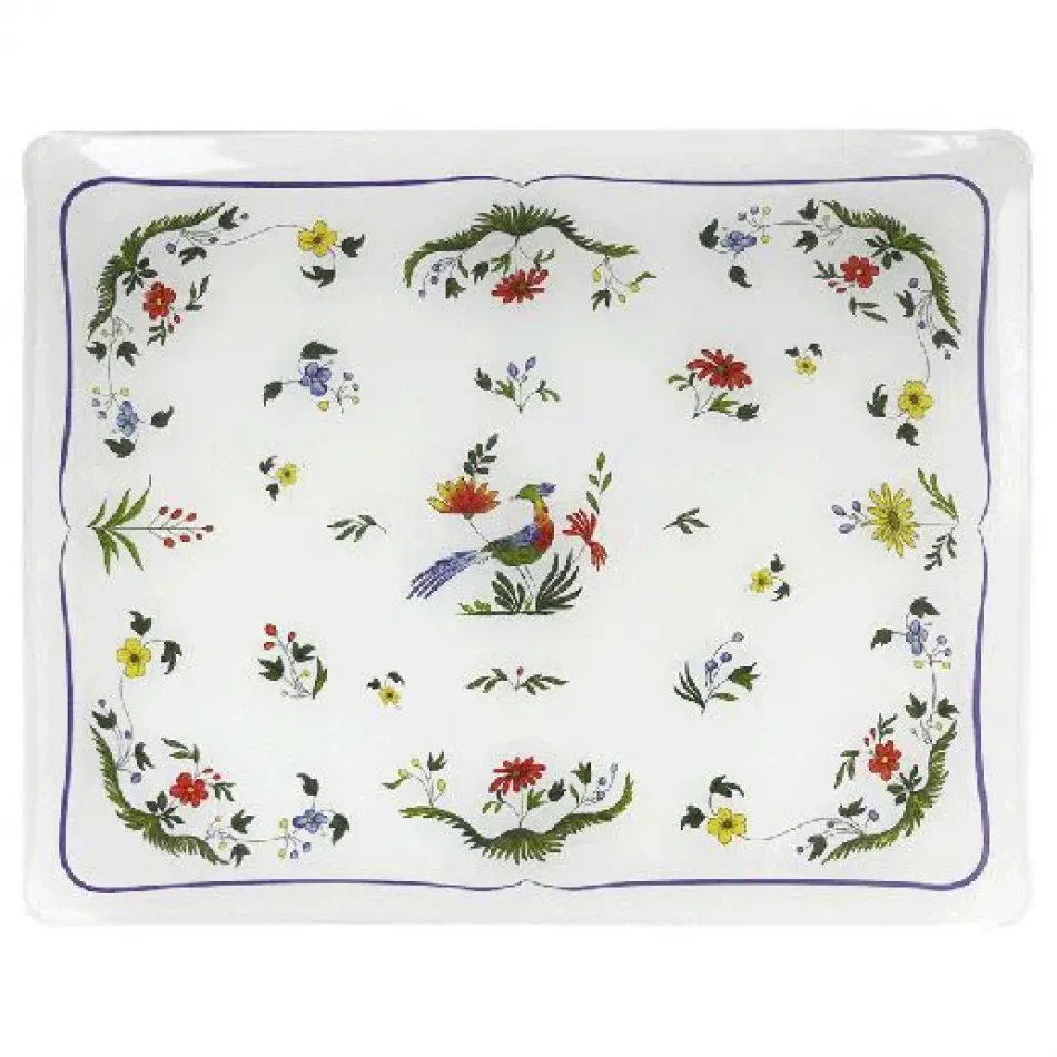 Oiseaux de Paradis Acrylic Serving Tray, Large 18 1/4" x 14 5/16"