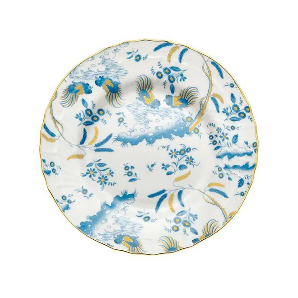 Oro Di Doccia Turchese Flat Dessert Plate Cm 21.5 In. 8 1/2