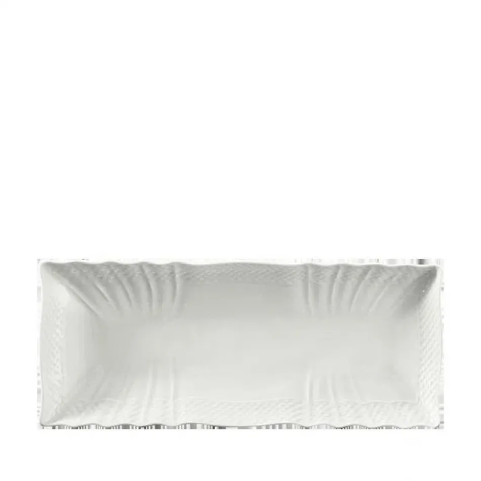 Vecchio Ginori Bianco Rectangular Platter Cm 28 X 12 In. 11 X 4 3/4