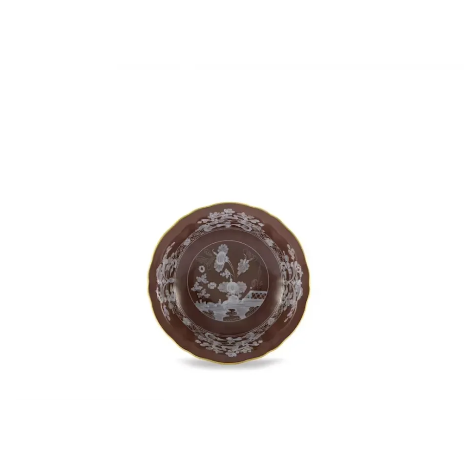 Oriente Italiano Castagna Fruit Bowl Cm 15 In. 6 Antico Doccia Shape