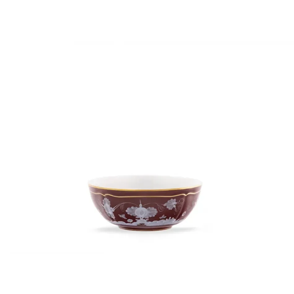 Oriente Italiano Castagna Bowl Cm 17 In. 6 1/2 Antico Doccia Shape