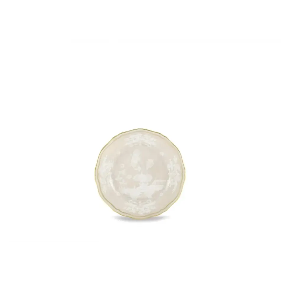 Oriente Italiano Meringa Flat Bread Plate Cm 17 In. 6 3/4 Antico Doccia Shape