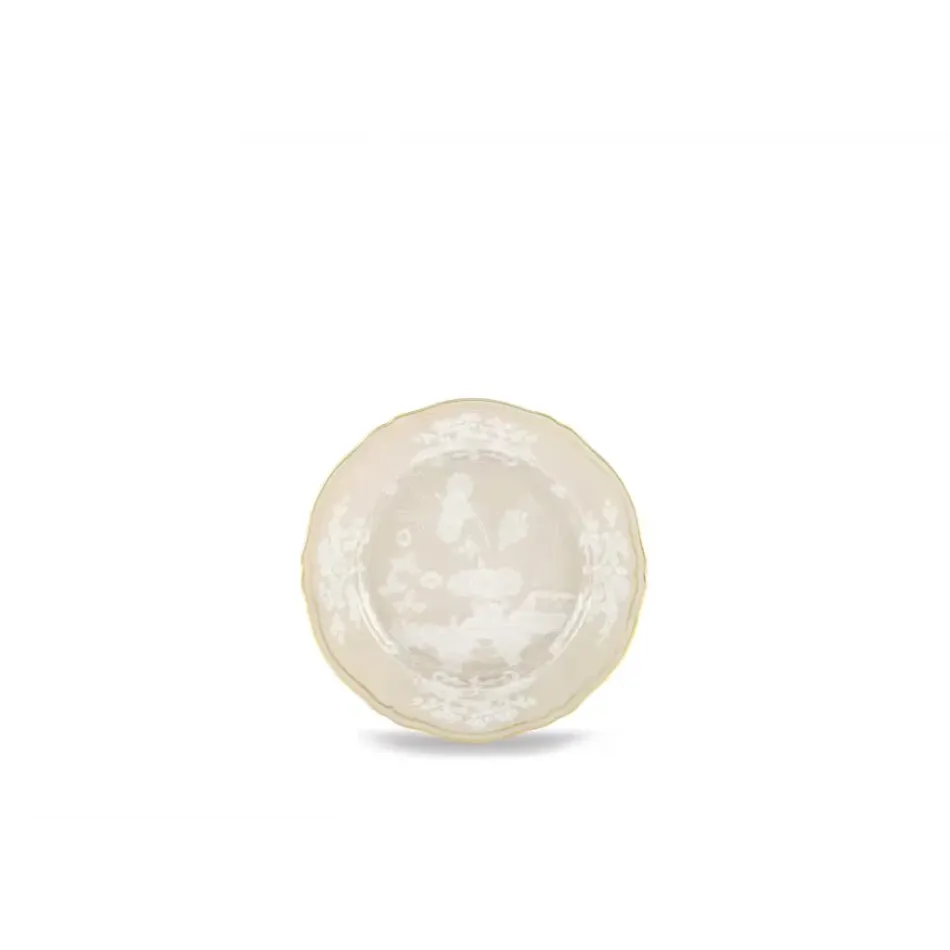 Oriente Italiano Meringa Flat Dessert Plate Cm 21 In. 8 1/4 Antico Doccia Shape