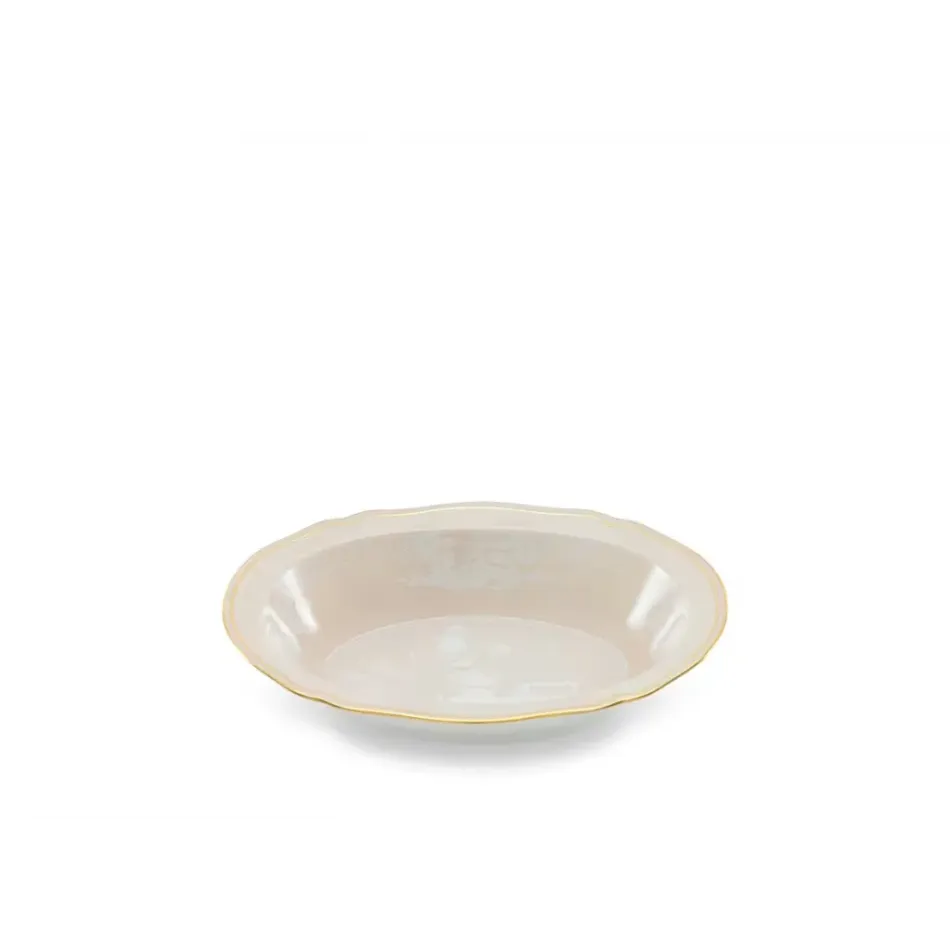 Oriente Italiano Meringa Antico Doccia Deep Oval Tray Cm 25 In. 9,8